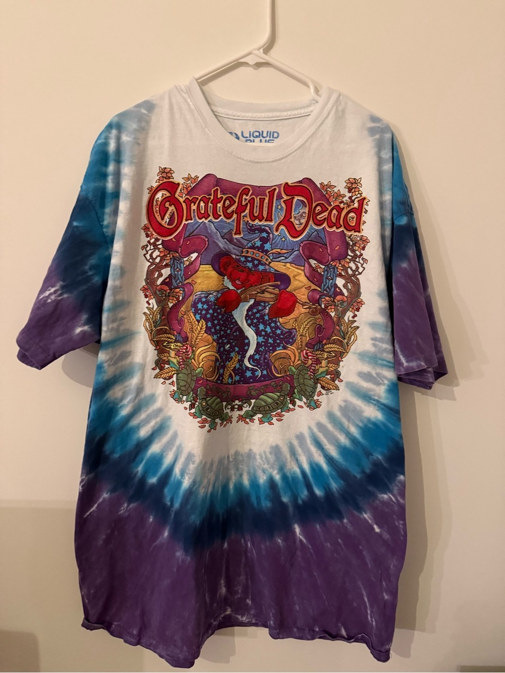 Vintage 2000 Grateful Dead Terrapin Moon T Shirt 4XL Liquid Blue Wizard Turtle